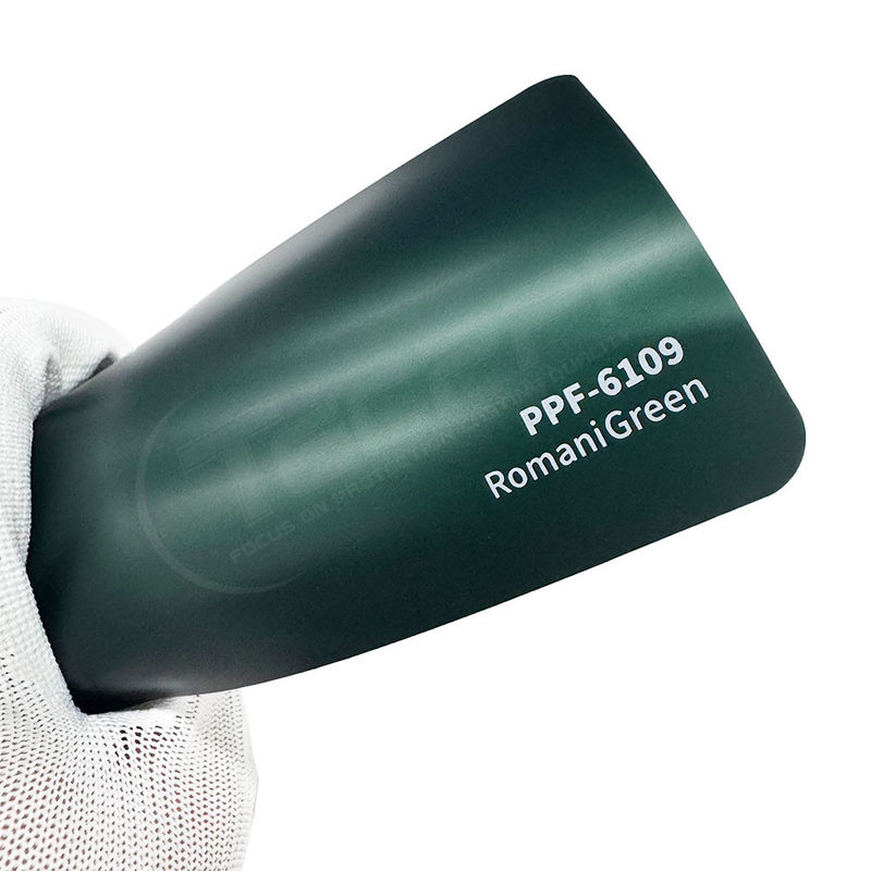 PPF-6109 Romani Green Eco Friendly Car Color Protection Film ภาพปกป้องสีรถยนต์