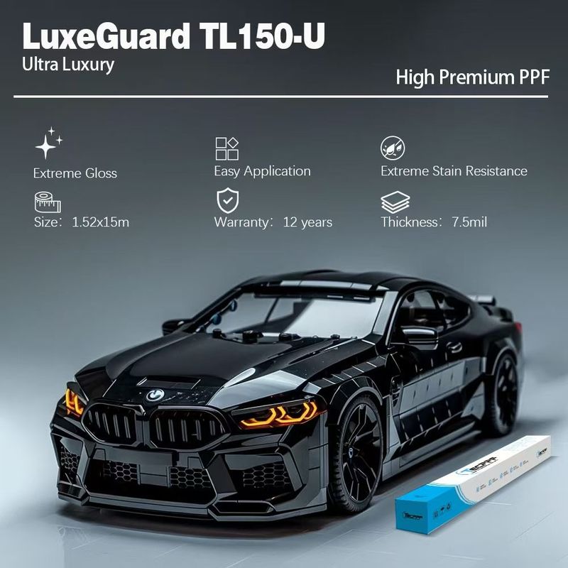7.5 มิล TL150-U Ultra Glossy Ppf Anti Fouling Paint Protection Film สําหรับรถยนต์