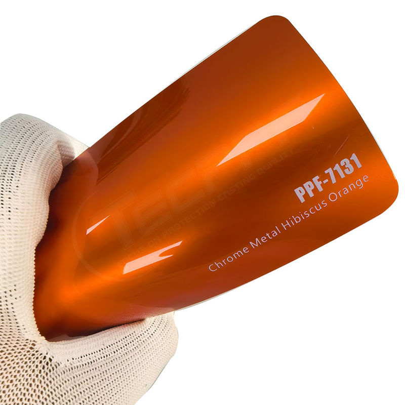 PPF-7131 โครมเมทัลไฮบิสกัส สีส้ม ผนังป้องกันสีสําหรับรอยขีดข่วนรถ
