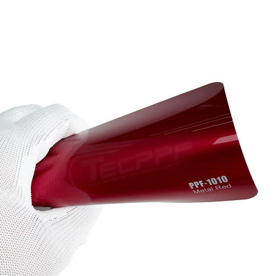 PPF-1010 โลหะ สีแดง รถยนต์ Ppf ผิวเคลือบ 8 มิล ลายเปลี่ยนสี